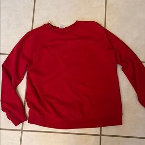 Classic Red Crewneck Women's Sweater